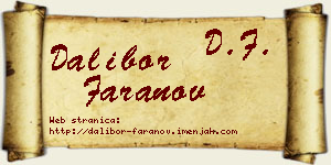Dalibor Faranov vizit kartica